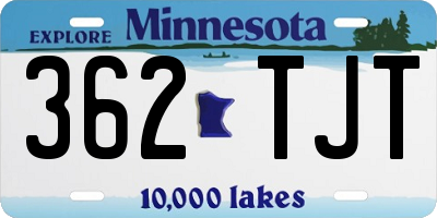 MN license plate 362TJT