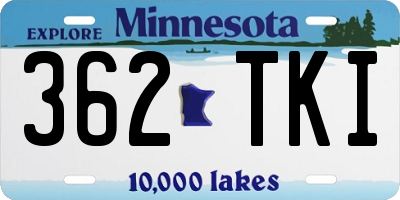 MN license plate 362TKI