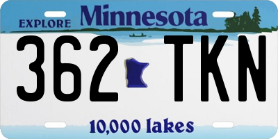 MN license plate 362TKN