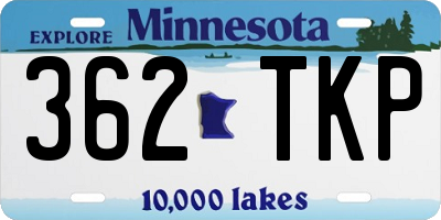 MN license plate 362TKP