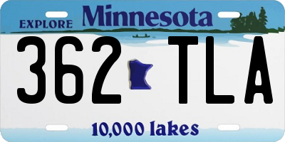 MN license plate 362TLA