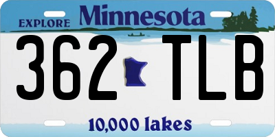 MN license plate 362TLB