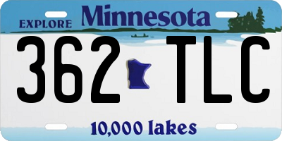 MN license plate 362TLC