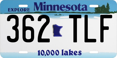 MN license plate 362TLF