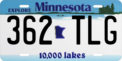 MN license plate 362TLG