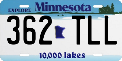 MN license plate 362TLL