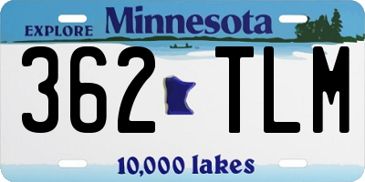 MN license plate 362TLM