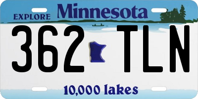 MN license plate 362TLN