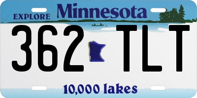 MN license plate 362TLT