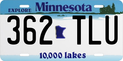 MN license plate 362TLU
