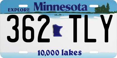 MN license plate 362TLY