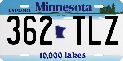 MN license plate 362TLZ
