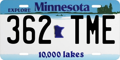 MN license plate 362TME