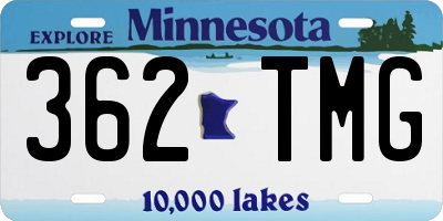 MN license plate 362TMG