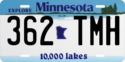 MN license plate 362TMH