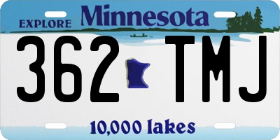 MN license plate 362TMJ