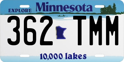 MN license plate 362TMM