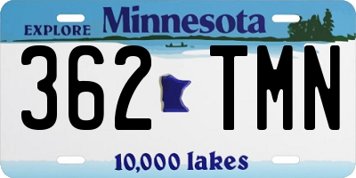 MN license plate 362TMN