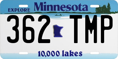 MN license plate 362TMP