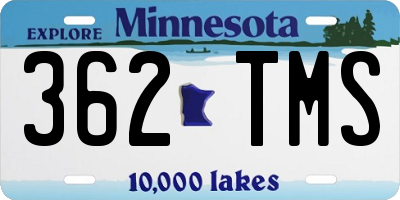 MN license plate 362TMS