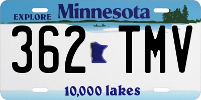 MN license plate 362TMV