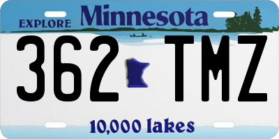 MN license plate 362TMZ