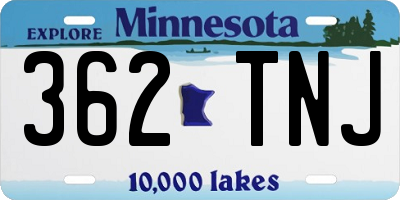 MN license plate 362TNJ