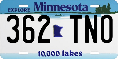 MN license plate 362TNO
