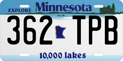 MN license plate 362TPB