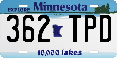 MN license plate 362TPD