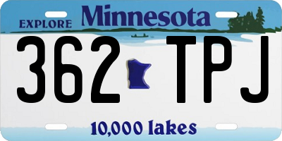 MN license plate 362TPJ