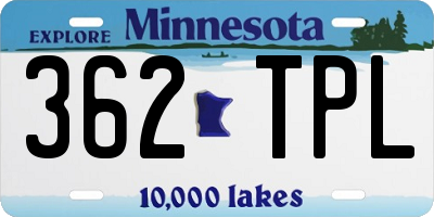 MN license plate 362TPL