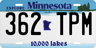 MN license plate 362TPM