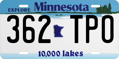 MN license plate 362TPO