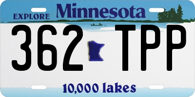 MN license plate 362TPP