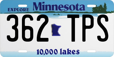 MN license plate 362TPS