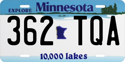 MN license plate 362TQA