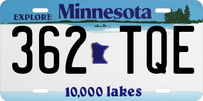MN license plate 362TQE