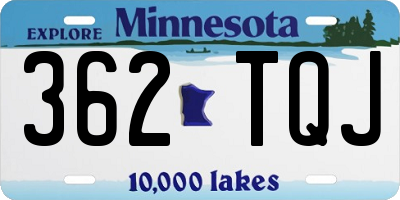 MN license plate 362TQJ