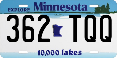 MN license plate 362TQQ