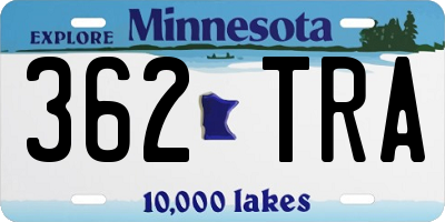 MN license plate 362TRA