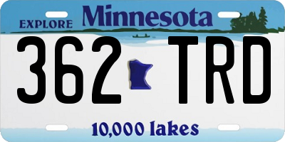 MN license plate 362TRD