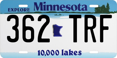MN license plate 362TRF