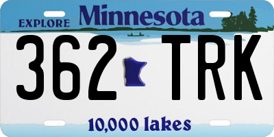 MN license plate 362TRK
