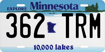 MN license plate 362TRM
