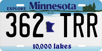 MN license plate 362TRR