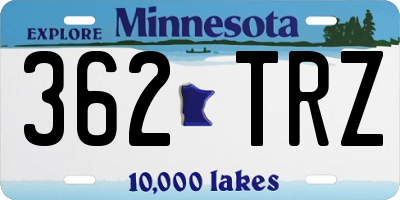 MN license plate 362TRZ