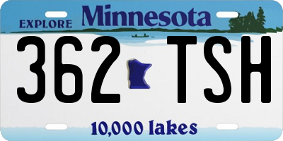 MN license plate 362TSH