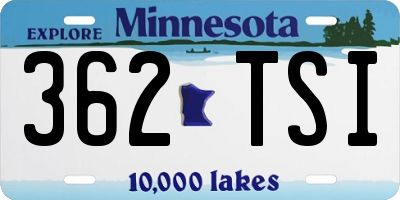 MN license plate 362TSI