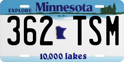MN license plate 362TSM